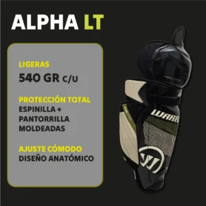 Espinilleras Warrior Alpha LT Senior - Imagen 3